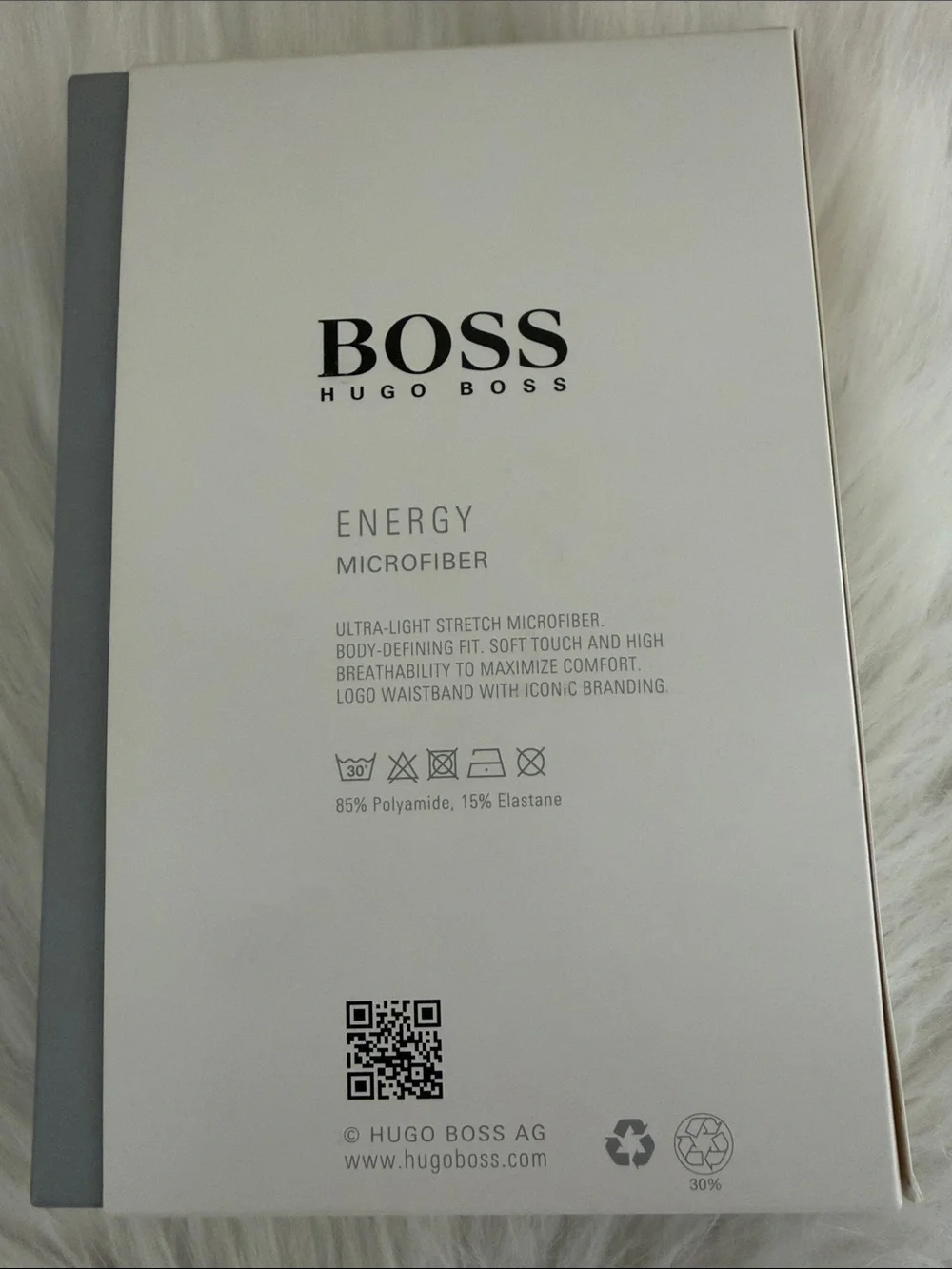 Hugo Boss XL Black Microfiber Briefs with Branded Waistband